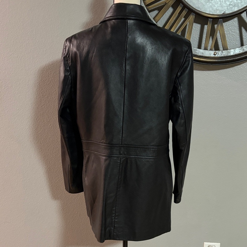 NINE WEST Black Leather Women's Jacket - Picture 6 of 13